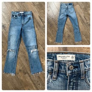 A&F ultra high rise jeans